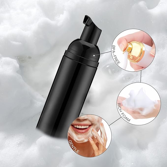Tekson Soap Foam Bottle, Empty Travel Foaming Lash Shampoo - Image 3