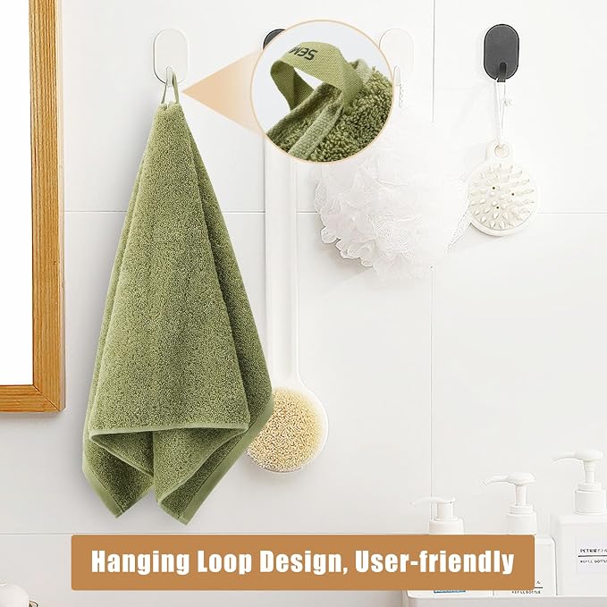 SEMAXE Sage Green Bath Towel Set, 100% Cotton Bathroom Towels - Image 4