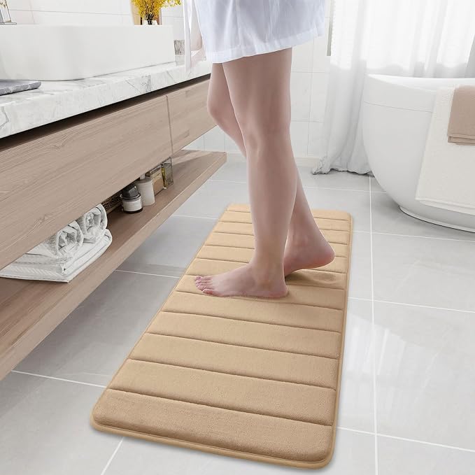 Buganda Memory Foam Bath Mat, Ultra Soft and Non-Slip Bathroom Rugs, Water by Buganda