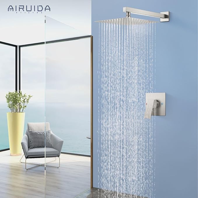 Airuida Shower Faucet Set Bathroom Rain Shower System SUS304 Stainless Steel - Image 3