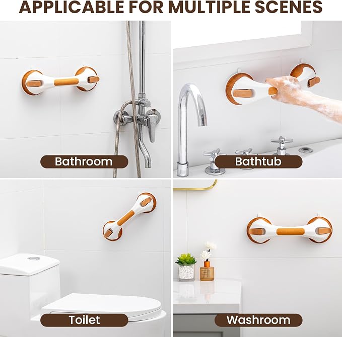 TAILI Shower Grab Bar, 2 Pack 12 Inch Suction Grab Bars - Image 8