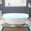 WOODBRIDGE 67" L x 32-5/8" W Luxury Contemporary Solid Surface Stone Resin by WOODBRIDGE