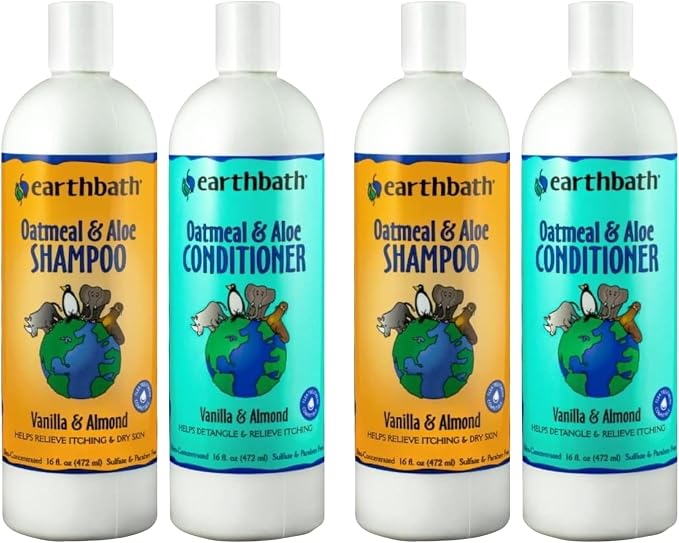 earthbath Oatmeal & Aloe Dog Shampoo and Conditioner Set by earthbath