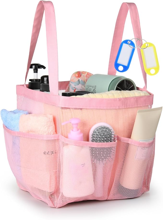 Temede Mesh Shower Caddy Tote, Large Shower Caddy Basket Portable, Quick Dry by Temede