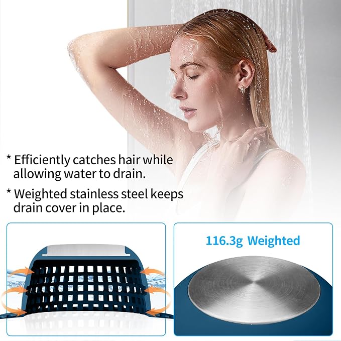 Shower Drain Hair Catcher Bathtub Drain Cover Shower Protector - Image 4