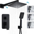 Black Shower Faucet Set, Bathroom Shower System 10 Inch Rain Shower Head and by Anksaysh