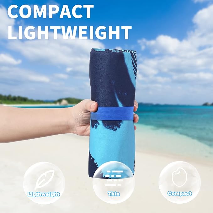 4 Pack Lightweight Thin Beach Towel Oversized 71"x32" Big Extra Large - Image 2