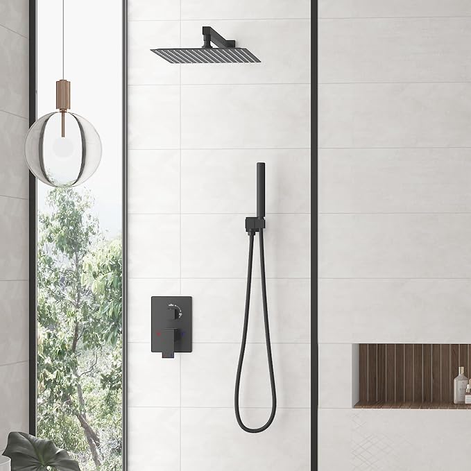 Hoimpro 12 Inch Shower Head System Set Bathroom Rain Mixer Shower Head 2 In 1 - Image 9