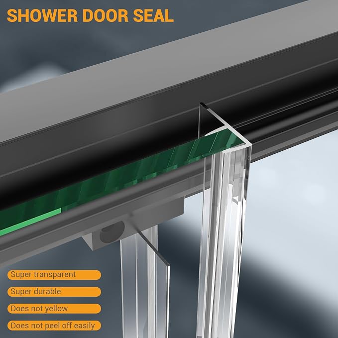 Bathroom Shower Glass Door 57.4"-59" W×76" H, Single Sliding Shower Door - Image 3