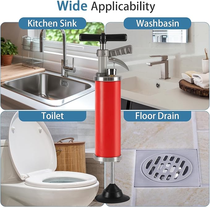 Portable High Pressure Kinetic Toilet Plunger Air Drain Blaster Pump - Image 4