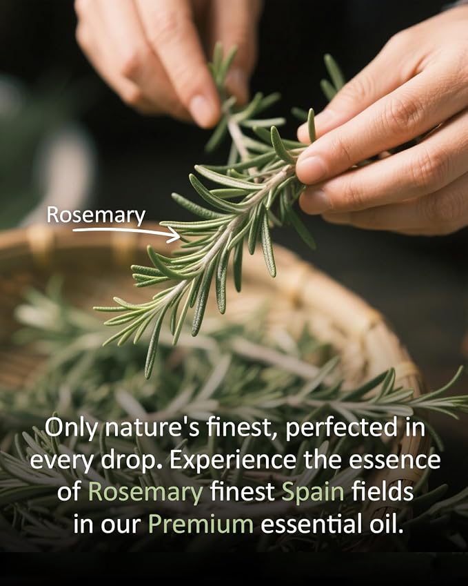 Pure Rosemary Essential Oil Hair Natural Aromatherapy Skin & Body Care Candle - Image 4
