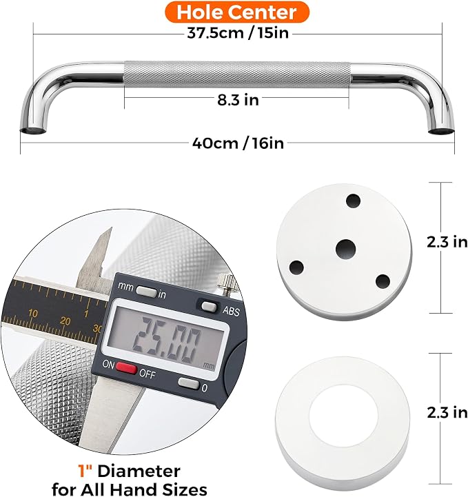 Grab Bars for Shower, 1 Pack 16-Inch Anti Slip Shower Handles for Elderly - Image 4