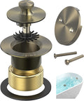 Antique Brass Bathtub Drain, Hair Catcher and 2-Hole Overflow Faceplate by AllProducts