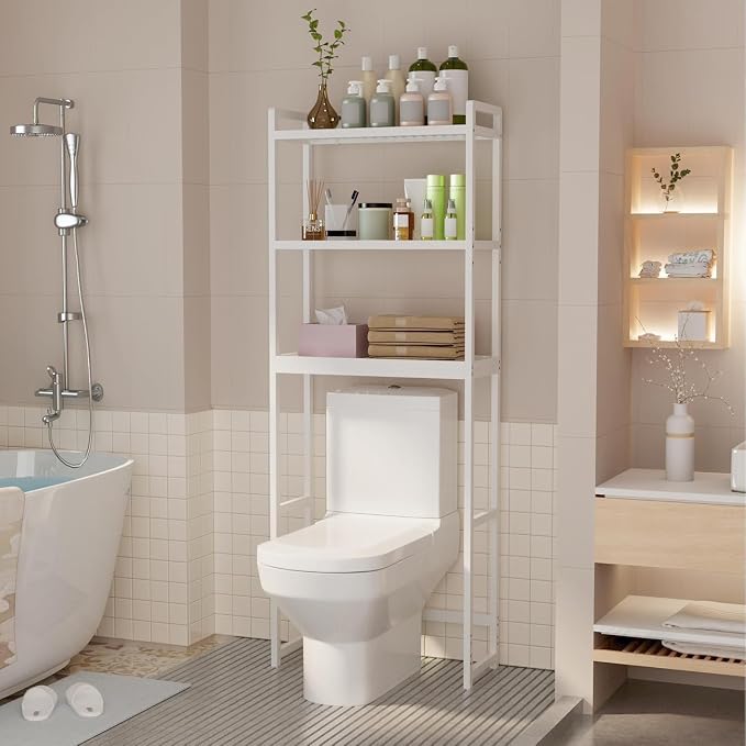 Gizoon 3 Tier Over The Toilet Storage Cabinet, Bamboo Bathroom Over Toilet - Image 7