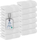 DAN RIVER 12-Pack Premium 100% Cotton White Face Towels – Reusable Face Towel by DanRiver