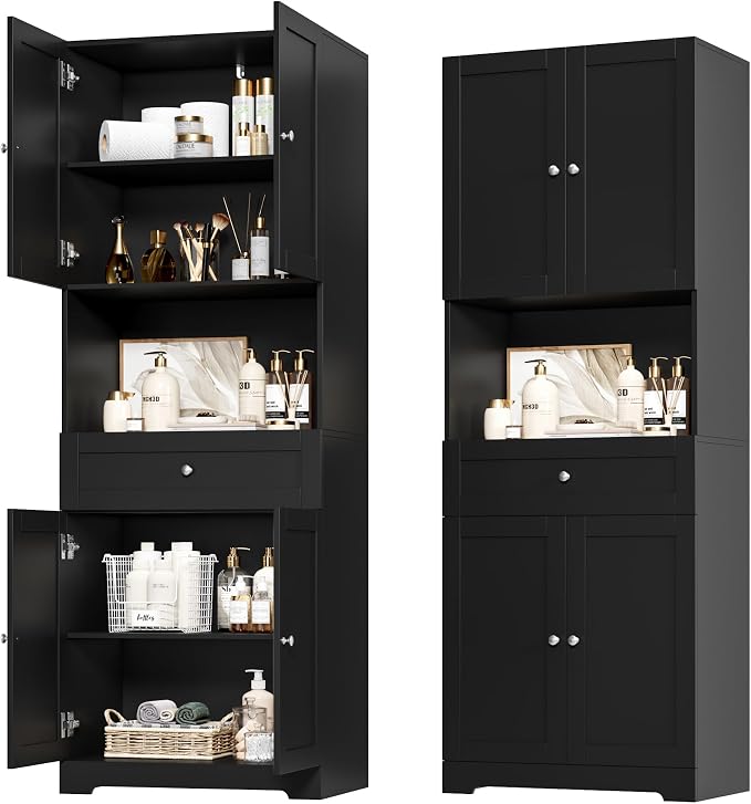 HIFIT Tall Bathroom Storage Cabinets, Modern Linen Storage Cabinet - Image 7