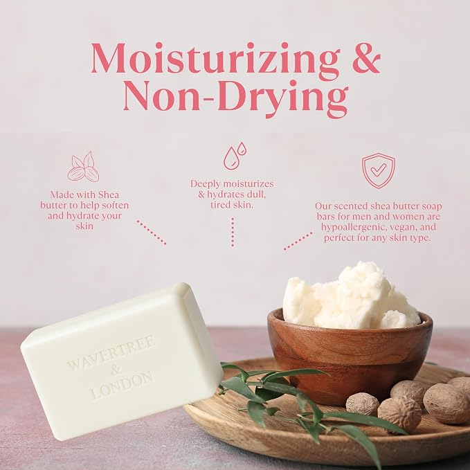 Wavertree & London Marakech Rose Scented Natural Soap Bars, 7oz Moisturizing - Image 3