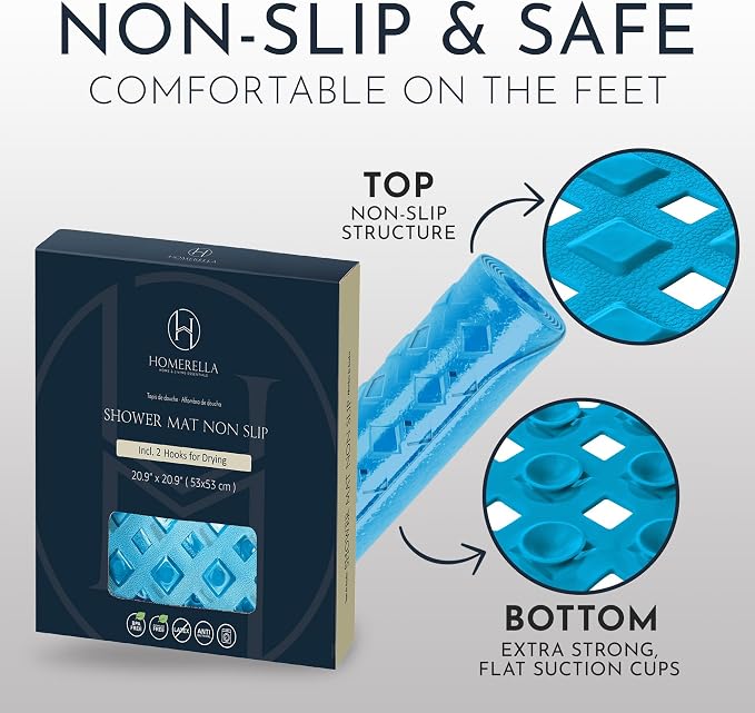 homerella® Shower Mat Non Slip Anti Mold, Non Slip Shower Mats - Image 5