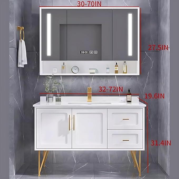Modern 56" Bathroom Vanity - Image 2