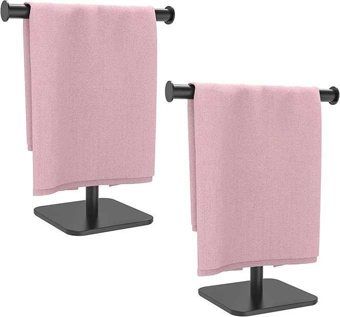 RUACQ T-Shape Hand Towel Holder Stand, Weighted Base Towel Rack, 304 Stainless by Ruacq