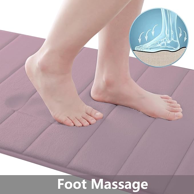 Buganda Memory Foam Bath Mat, Ultra Soft and Non-Slip Bathroom Rugs, Water - Image 3