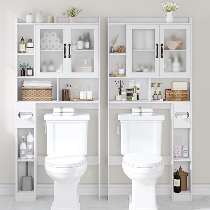 Vabches Over The Toilet Storage Cabinet, Farmhouse Storage Cabinet Over Toilet - Image 4