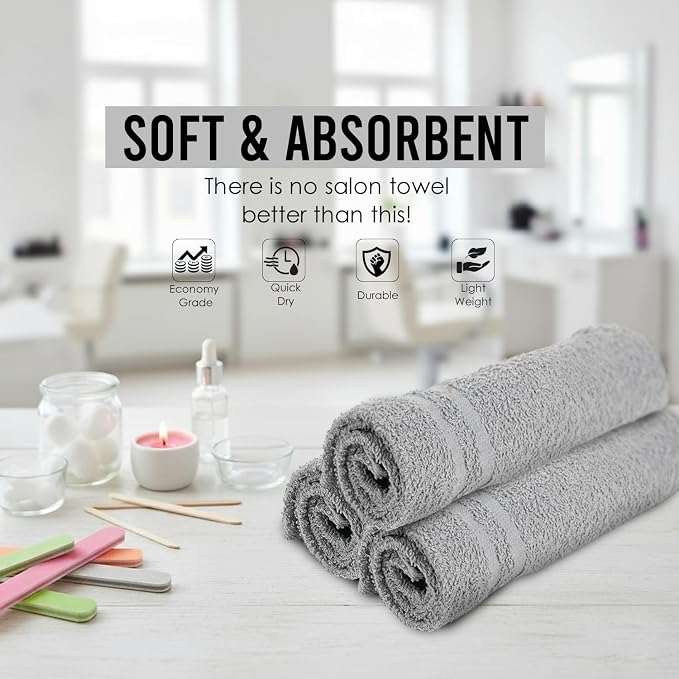 Hand Towels - Pack of 40, 16 x 27 Inches, 100% Cotton, Highly Absorbable - Image 7