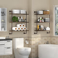Industrial Pipe Shelf Wall Mounted, Rustic Wood Floating Shelves, 3 Tier Wall by Helsin