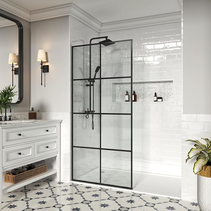 30" W x 76" H Frameless Shower Screen, Fixed Glass Panel by McocodBathroomProducts