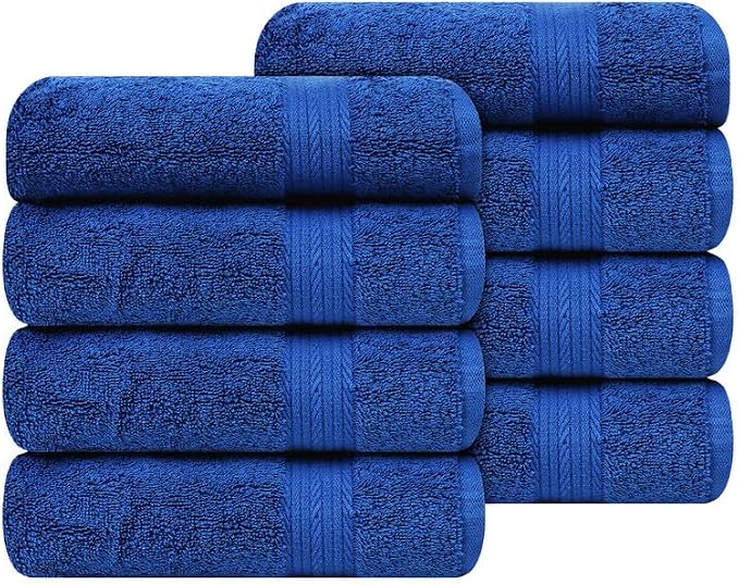 Ample Decor Hand Towel 18 X 28 Inch Set of 8 600 GSM 100% Cotton, Soft - Image 4