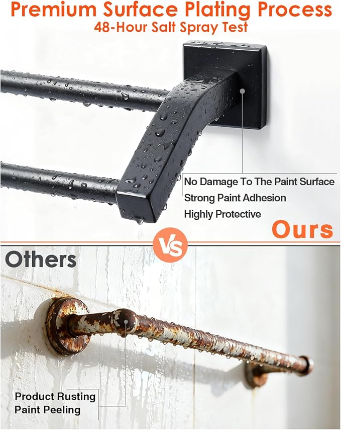 Alise Bath Double Towel Bars Towel Racks - Image 7