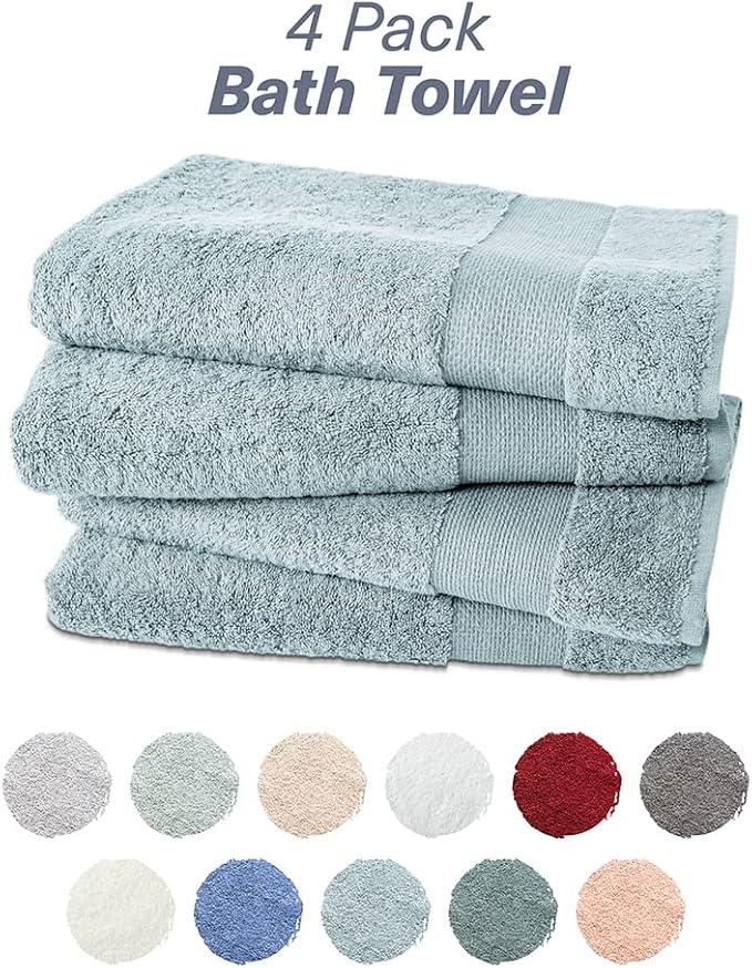 Hencely Premium Bath Towel Set of 4-28x58 Inches - Image 4