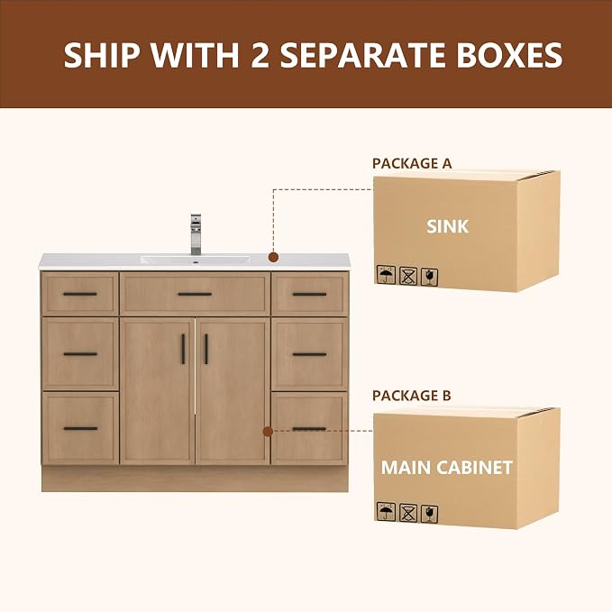 48 Inch Bathroom Vanity with Sink - Image 7