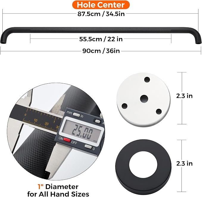 Grab Bars for Shower, 2 Pack 36-Inch Anti Slip Shower Handles for Elderly - Image 4