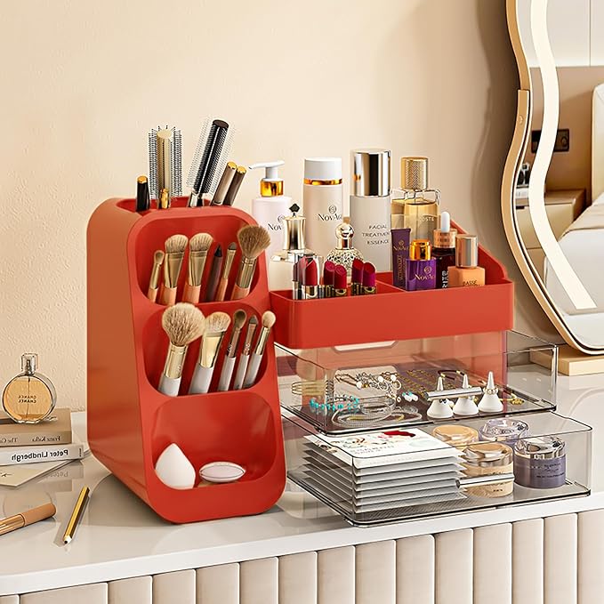 Makeup Organizer with Drawers for Vanity, Spacious Cosmetic Display Case - Image 4