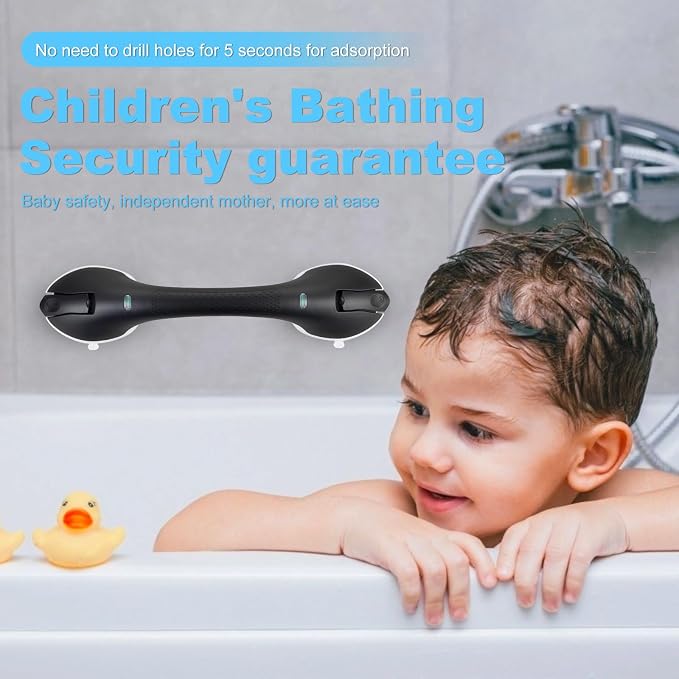 Suction Grab Bars for Bathtubs and Showers, Heavy Duty Shower Handle Removable - Image 7