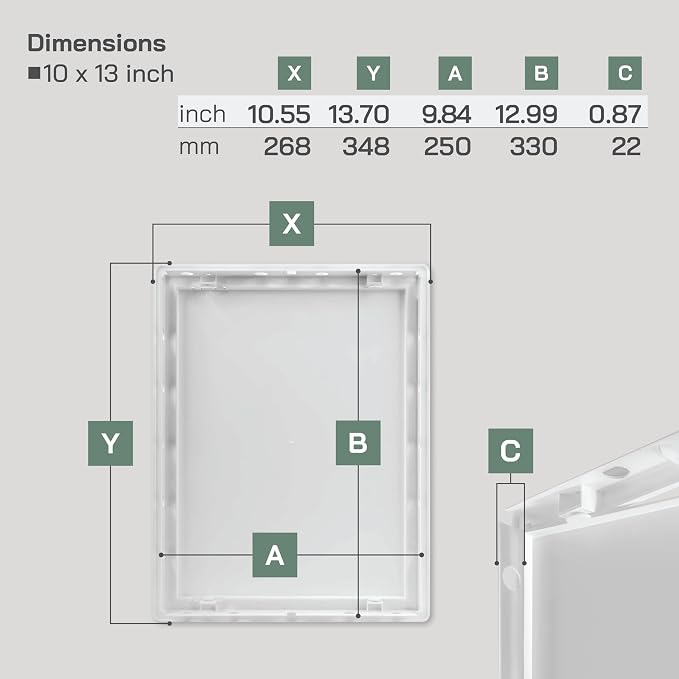 Vent Systems White ABS Plastic Access Panel 10 x 13 Inch - Image 2