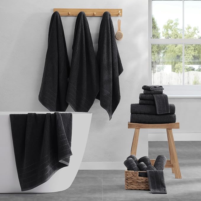 Casa Platino 100% Mercerized Cotton Luxury Bathroom Towels Set - Image 6