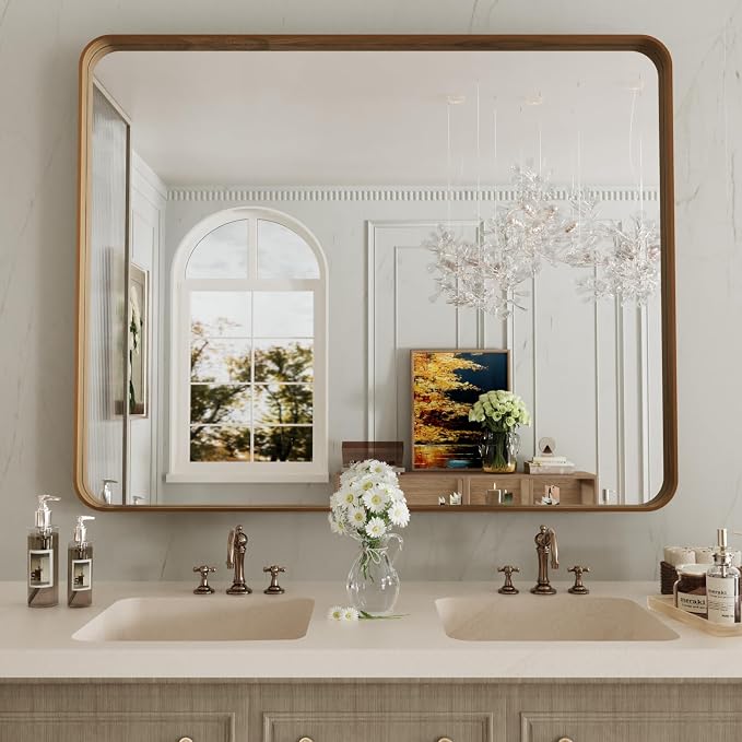 LOAAO 40X32 Inch Bathroom Mirror - Image 8