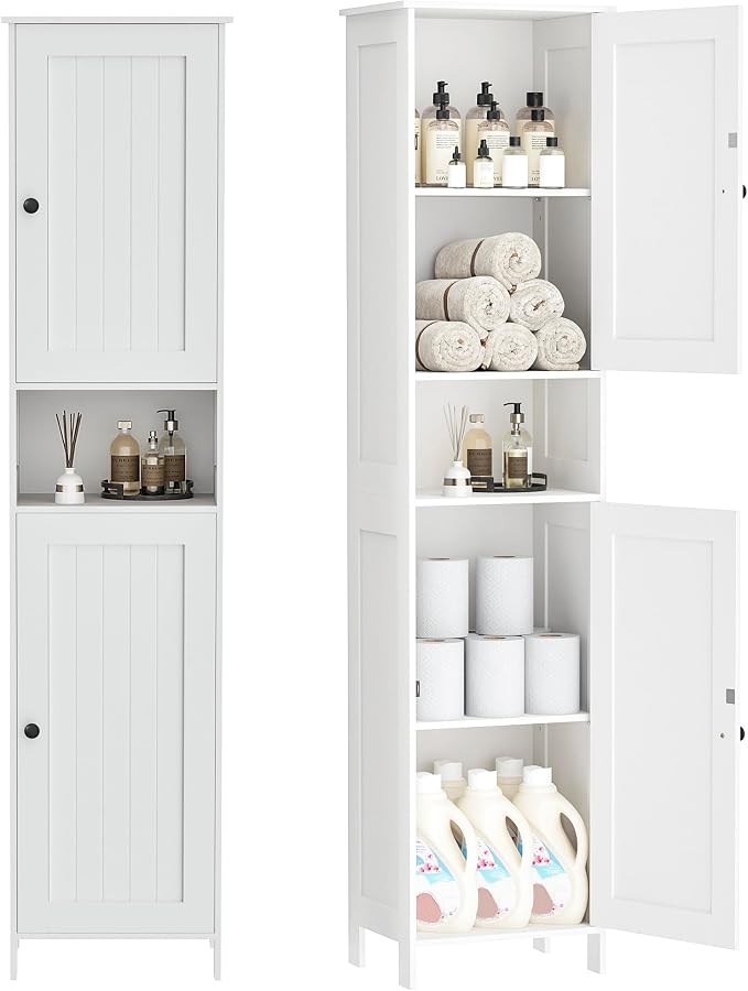 Tall Bathroom Storage Cabinet by Homleke