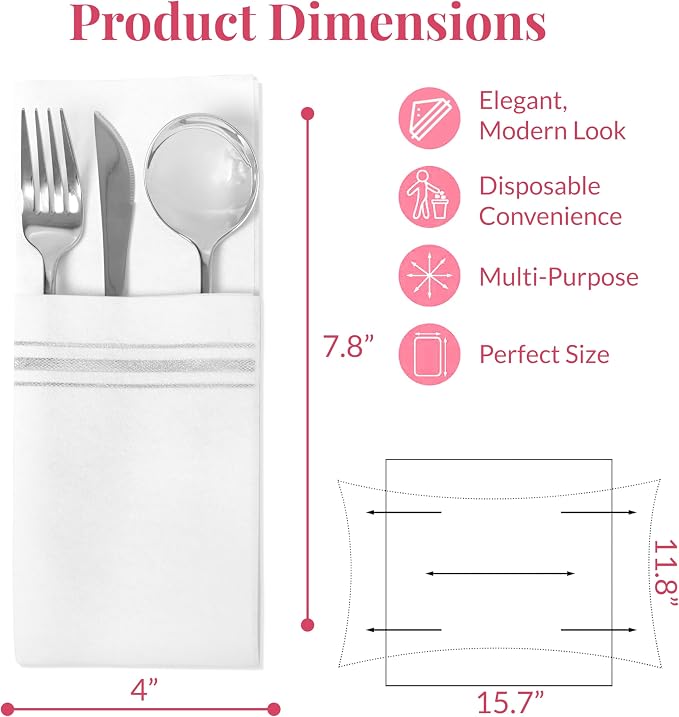 Prestee - Linen-Like Paper Hand Towels - Disposable Guest Towels - Image 3