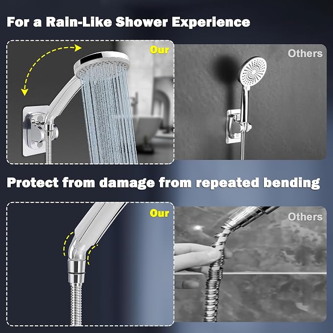 NearMoon Shower Elbow Adapter for Shower Head, Solid Brass 45°G1/2 Male to - Image 7