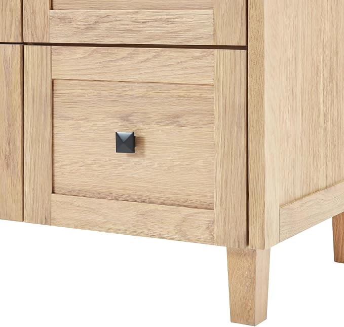 ARIEL Monroe 54 inch Bathroom Vanity Without Sink in White Oak, Bathroom Base - Image 9