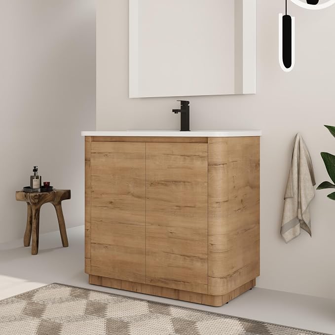 36 Inch Bathroom Vanity with Sink, Premium Plywood Wooden Cabinet with Soft - Image 8