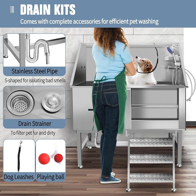 Professional Stainless Steel Dog Bathing Station - Image 7