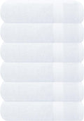 GLAMBURG Ultra Soft 6-Piece Hand Towel Set 16x28-100% Ringspun Cotton by GLAMBURG