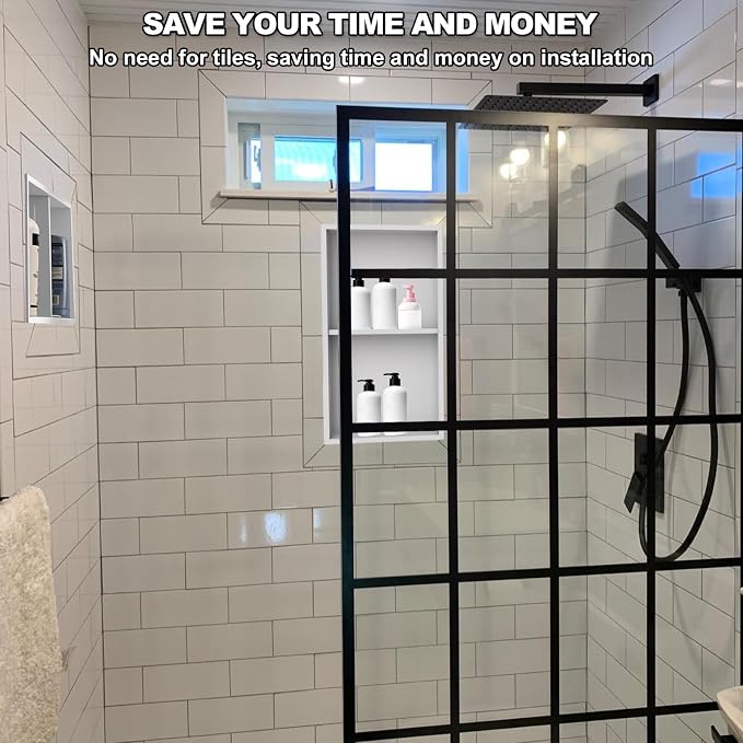 304 Stainless Steel Shower Niche Insert-24 x 12" No Tile Needed Bathroom Niche - Image 5