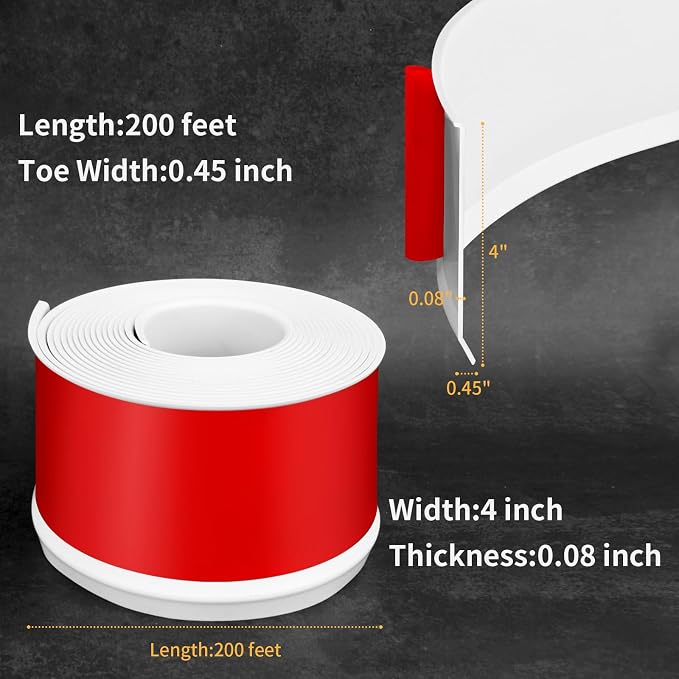 Flexible Baseboard Molding Trim 4 Inch Self-Adhesive Vinyl Wall Base Peel and - Image 2