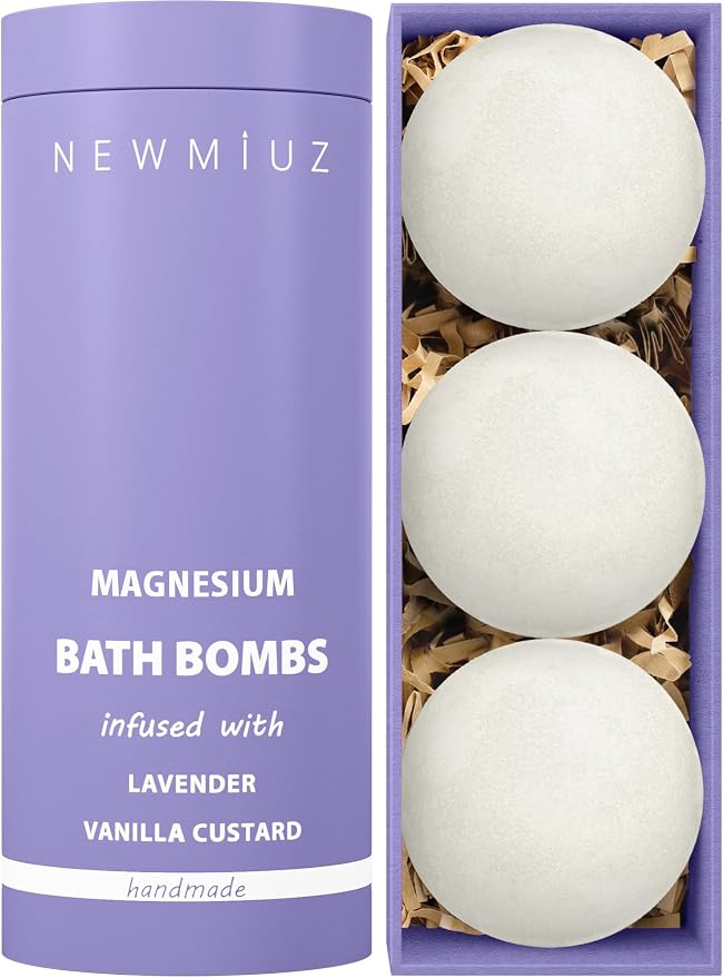 Magnesium Lavender Vanilla Luxury Fizzing Bath Bomb Sensitive Skin Formula - Image 7