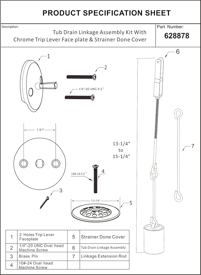 Tub Drain Linkage Assembly - Image 6